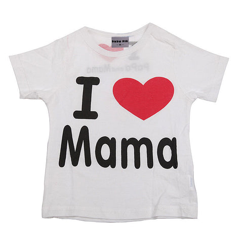 I Love Papa Mama Baby Children' Clothing T-shirts