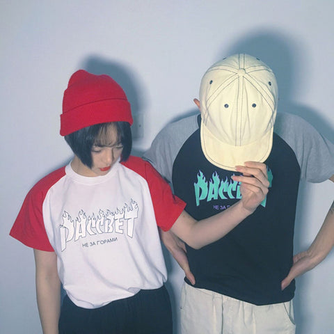 Bigbang Korean Harajuku Patchwork Couple T Shirt