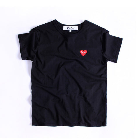 Cotton Tee Red Heart Couple Lover Shirt