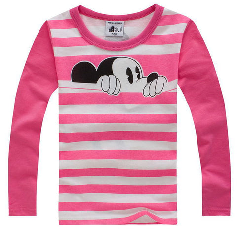 Cute Round Neck Pullovers Cotton Long Sleeve for Kids