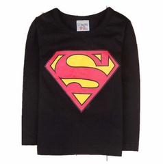 Superman Long Sleeve T-Shirts Fashion Cotton Children