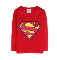 Superman Long Sleeve T-Shirts Fashion Cotton Children