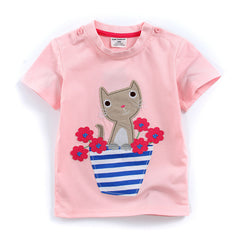 Childrens Tops Summer Clothes Short Sleeve Tee Blouse Shirts