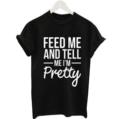 Print Casual Funny T Shirts Tee Shirt Femme Loose