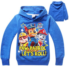 Paw Patrol Cotton Long-sleeved Hooded Shirt For Kids