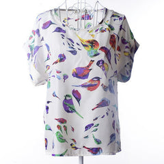 Unique Print Tops Short Sleeve