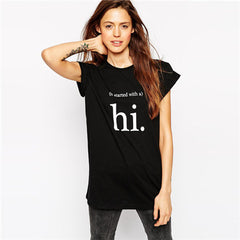 Black O Neck T Shirts Printing Fashion Tee