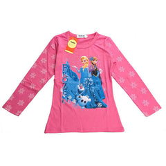 Elsa T Shirt Long Sleeve Tops&Tees Children T Shirts for Girls