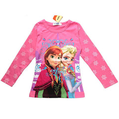 Elsa T Shirt Long Sleeve Tops&Tees Children T Shirts for Girls