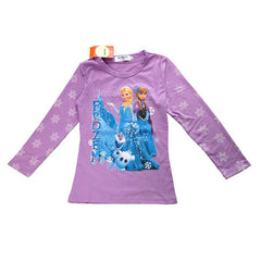 Elsa T Shirt Long Sleeve Tops&Tees Children T Shirts for Girls