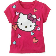 Hello Kitty Short T Shirt Girl's Cotton Summer T Shirt