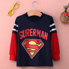 Long Sleeve T-Shirts For Boys Superman Batman