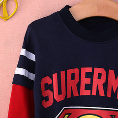 Long Sleeve T-Shirts For Boys Superman Batman