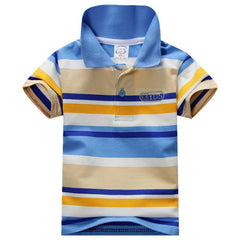 Boys Short Sleeve Striped Summer T-Shirt