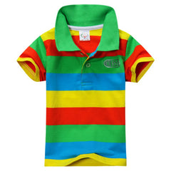 Boys Short Sleeve Striped Summer T-Shirt