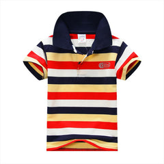 Boys Short Sleeve Striped Summer T-Shirt