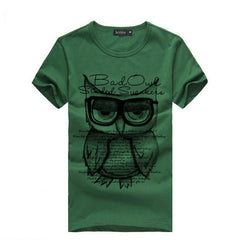 Owl Printing Tees Shirts Casual T-Shirt