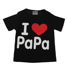 I Love Papa Mama Baby Children' Clothing T-shirts