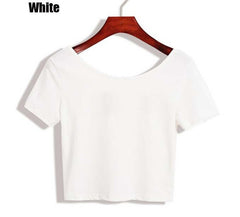 Sexy Crop Top Ladies Short Sleeve T-shirt