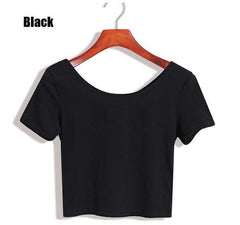 Sexy Crop Top Ladies Short Sleeve T-shirt