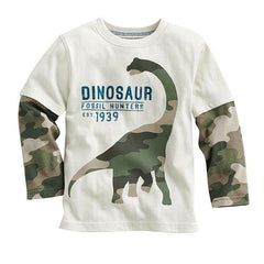 Cartoon Dinosaur Boys Long Sleeve T shirt