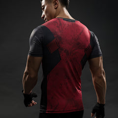 3D Printed Deadpool T-shirts Men Bodybuilding Fitness Clothing