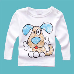 Children Long Sleeve T-shirts Owl Dog Zebra Bear Giraffe Sophie