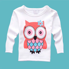 Children Long Sleeve T-shirts Owl Dog Zebra Bear Giraffe Sophie