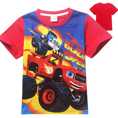 Summer Cartoon T Shirt Tops Tee Children Clothing