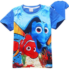 Summer Cartoon T Shirt Tops Tee Children Clothing