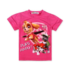 Children Cartoon Paw Partrol Clothing Boy Cotton O-neck T Shirts