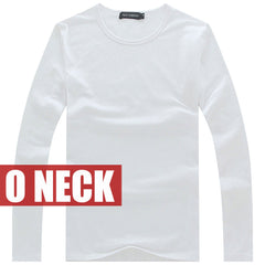 High-elastic Cotton T-shirts Men's Long Sleeve V-neck