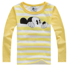 Cute Round Neck Pullovers Cotton Long Sleeve for Kids