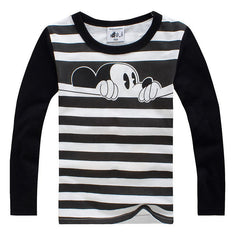 Cute Round Neck Pullovers Cotton Long Sleeve for Kids