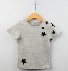 Korean Version Star Pattern Short-Sleeved Cotton T-shirt